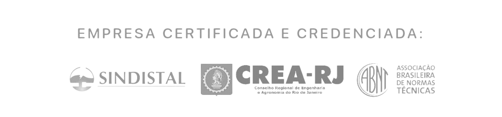 Empresa certificada e credenciada: SINDISTAL, CREA-RJ e ABNT — Associação Brasileira de Normas Técnicas